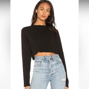 Cotton Citizen Tokyo Crop Shirt in Jet Black
